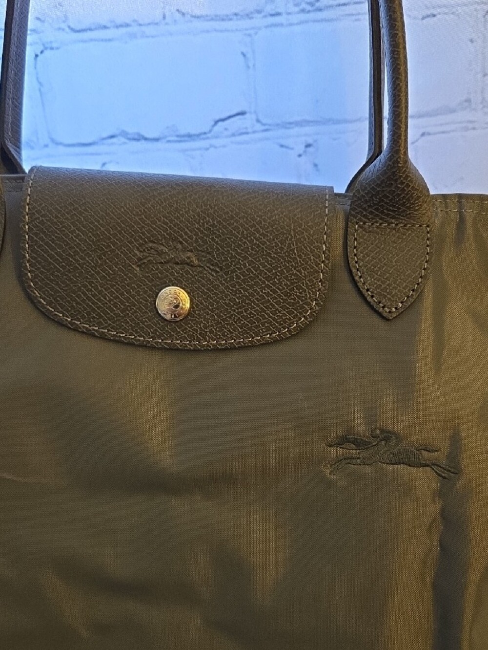 Longchamp Le Pliage Gray Medium Nylon Tote Bag - Picture 3 of 7